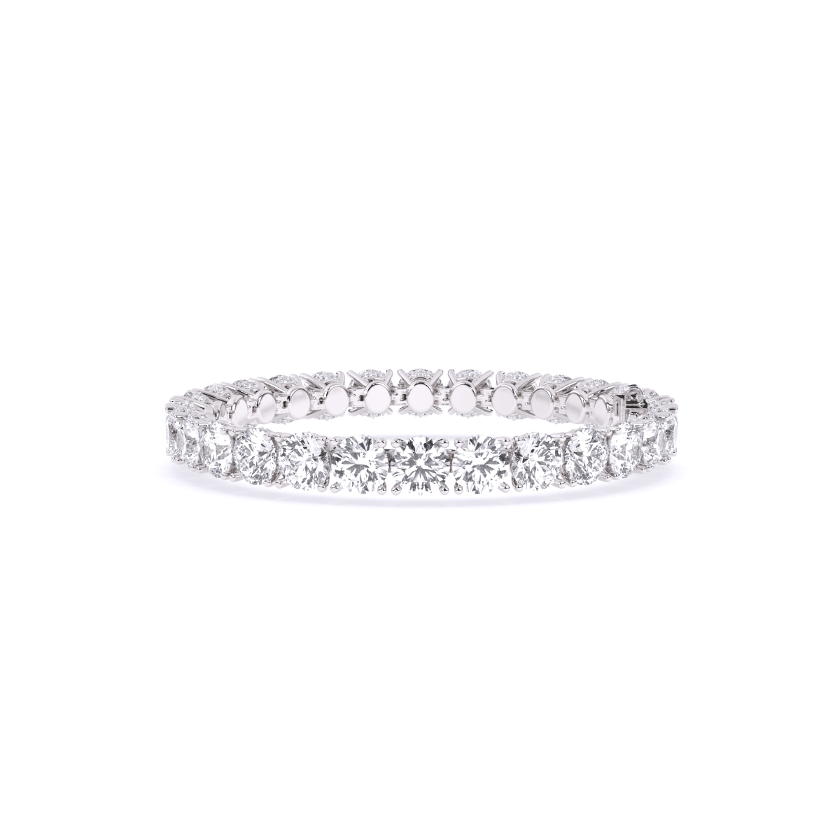 Round Solitaire Diamond Tennis Bracelet